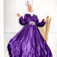 Dark Purple Satin Soiree Dress