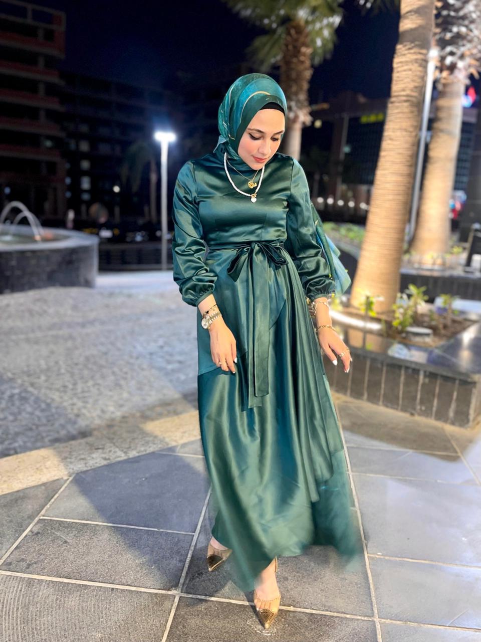 Royal Green Soiree Dress