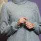Gray High Neck Winter Blouse