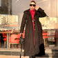 Black Waisted Long Winter Coat