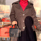 Black Waisted Long Winter Coat