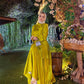 Mustard Satin Soiree Dress