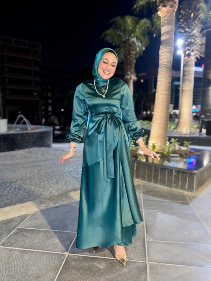 Royal Green Soiree Dress  ASMYN