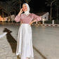 Rose Drape Satin Blouse