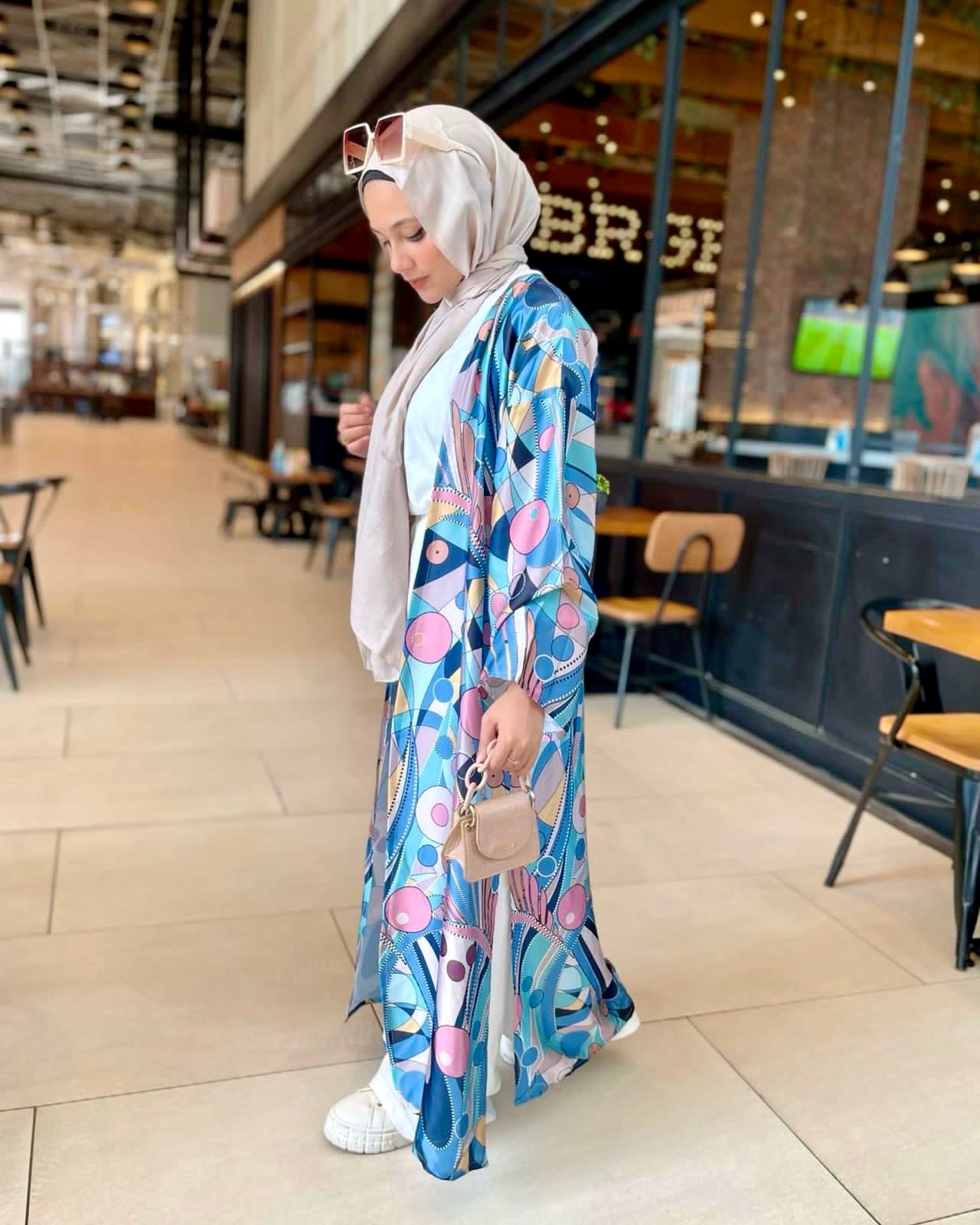 Colorful Satin Summer Kimono