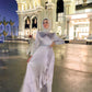 Lilac Satin Soiree Dress
