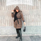 Brown Plaid Winter Jacket