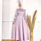 Lilac Satin Soiree Dress