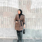 Brown Plaid Winter Jacket