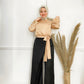 Black Satin Wrap Pants