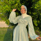 Shiny Mint Soiree Dress