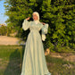 Shiny Mint Soiree Dress