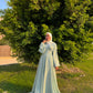 Shiny Mint Soiree Dress