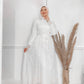 Off-white Chiffon Semi-Soiree Dress
