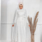 Off-white Chiffon Semi-Soiree Dress