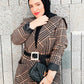 Brown Plaid Winter Jacket