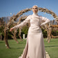 Body-Rose Satin Soiree Dress with Extension