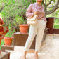 Rose Drape Satin Blouse