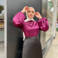 Black Silk Satin Skirt