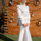 Off-white Mermaid Satin Soiree Dress