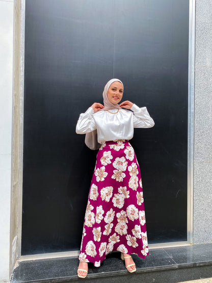 Floral Purple Skirt
