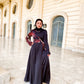 Black Satin Soiree Dress