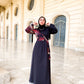 Black Satin Soiree Dress