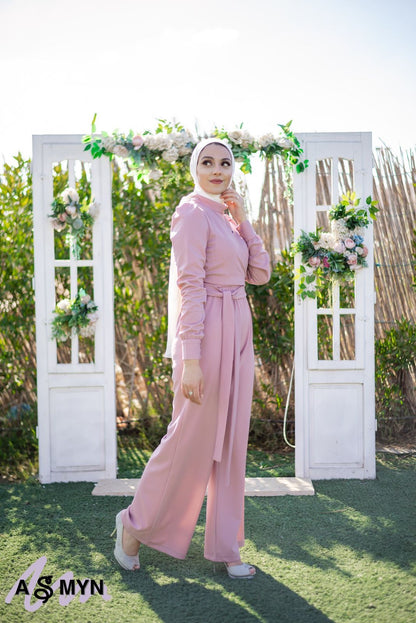 Rose Classic Cross Wrap Jumpsuit