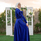 Dark Blue Velvet Soiree Dress