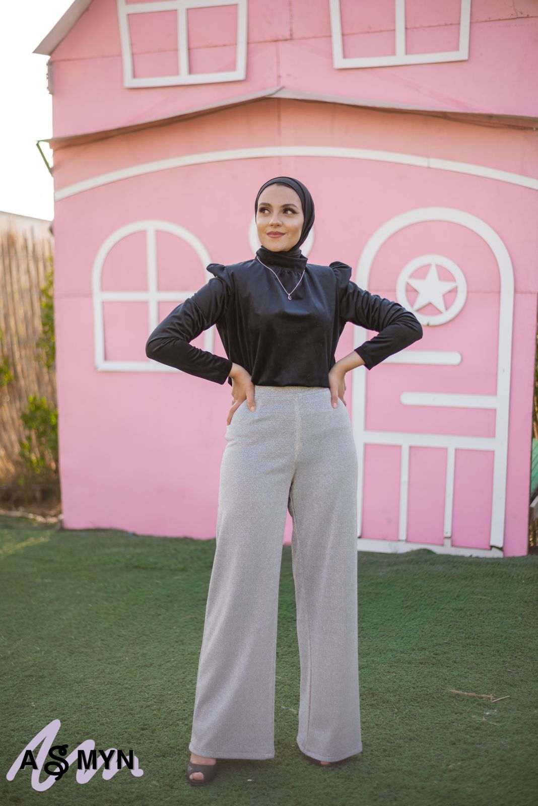 Black Velvet Blouse with Separate Belt