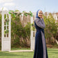 Navy Blue Velvet Wrap Soiree Dress