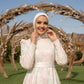 Pastel-Colored Embroidered Soiree Dress