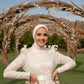 Pastel-Colored Embroidered Soiree Dress