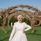 Pastel-Colored Embroidered Soiree Dress