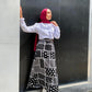Patterned Black N White Summer Skirt