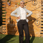 Black Gabardine Jeans Pants