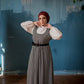 Black N White Patterned Winter Dress