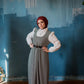 Black N White Patterned Winter Dress