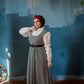 Black N White Patterned Winter Dress