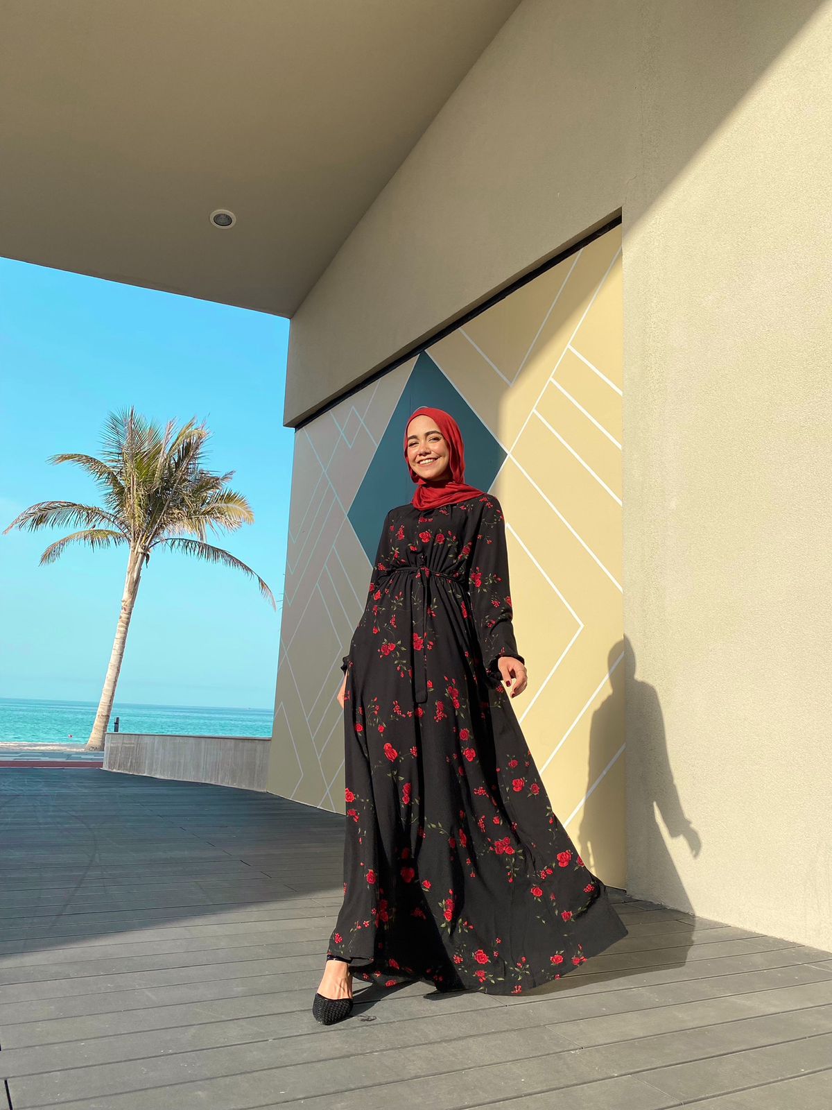 Black Floral Summer Dress