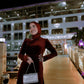 Maroon Velvet Soiree Dress