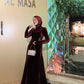 Maroon Velvet Soiree Dress