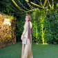 Gold Satin Soiree Dress