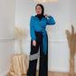 Turquoise Wrap Satin Blouse