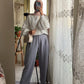 Light Gray Wide Suit Pants