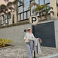 Light Gray Wide Suit Pants