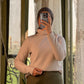 Beige High Neck Winter Basic Pullover