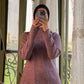 Purple High Neck Winter Basic Pullover