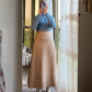 Beige Cloche Chamois Winter Skirt