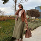 Olive Green Cloche Chamois Winter Skirt